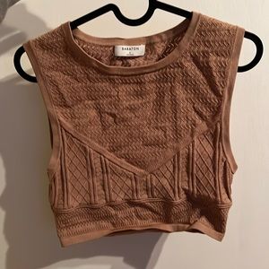 Babaton Knit Tank Crop - L